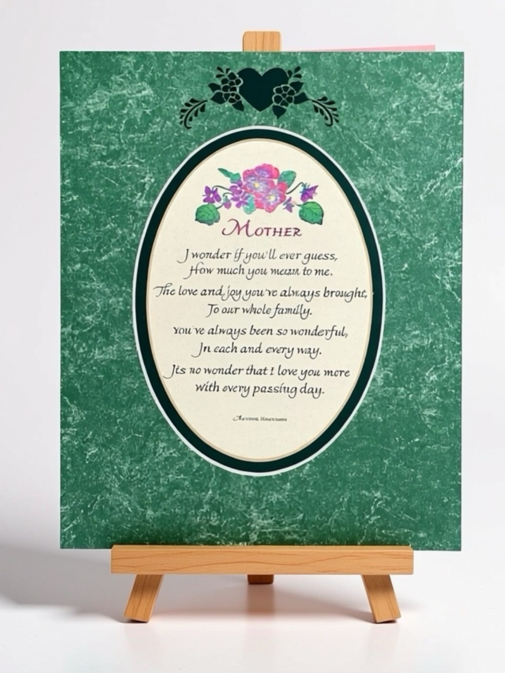 Vintage 8x10 Double Matted, Unframed, Fine Art Print Poems. New old stock 1970’s